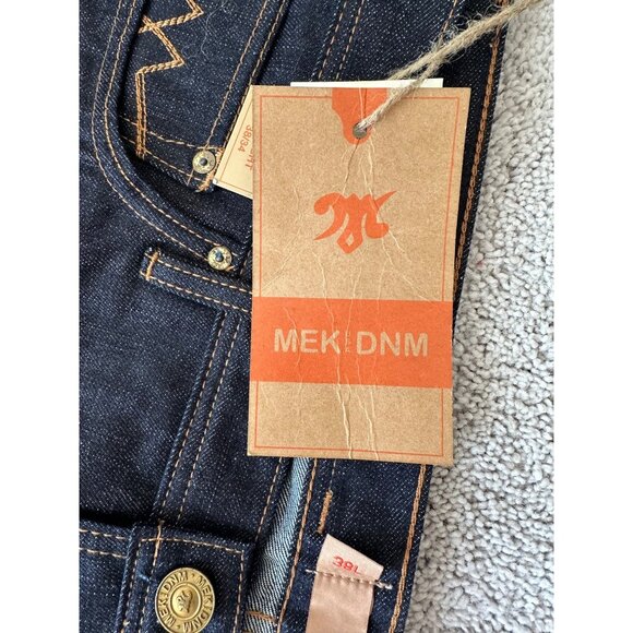MEK DNM Jeans Mens Size 38 x 34 New Austin Denim Straight Fit Cotton Dark Wash - Picture 10 of 16